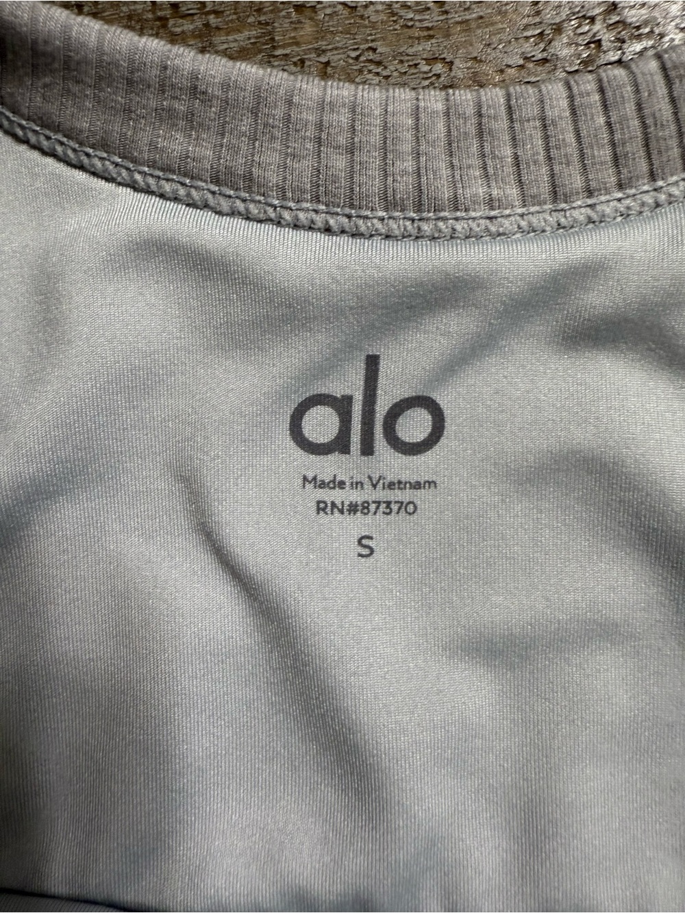 ALO Yoga Wellness Bra in Ribbed Heather Grey - Picture 3 of 9